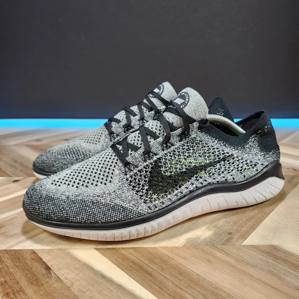 Nike Free RN Flyknit 2017 Oreo 880843-003 Running Shoes Men's Size 11 Athletic - Picture 2 of 13